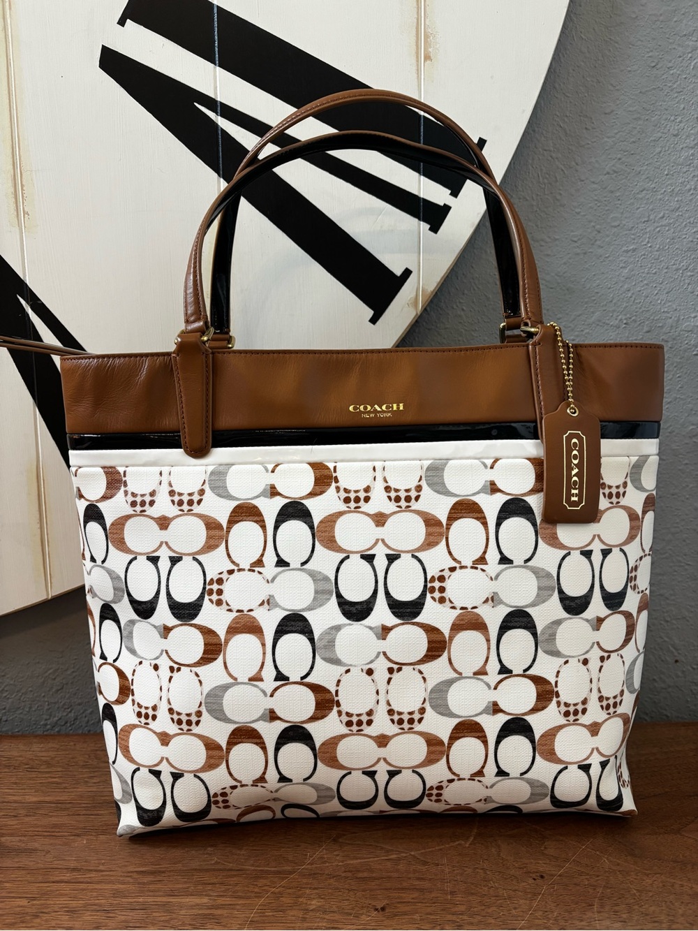 Coach Multicolor Signature Canvas Tote